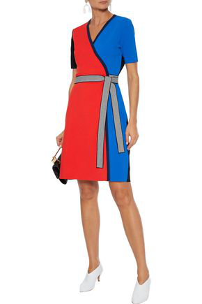 dvf knit wrap dress