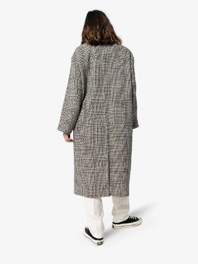 Shop Isabel Marant Étoile Ojima Wool Check Coat In Black