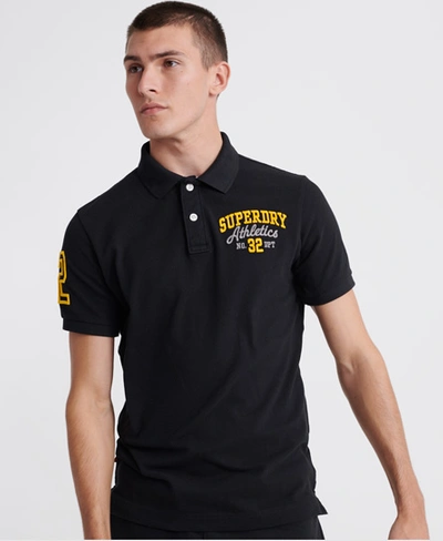 Superdry Men's Organic Cotton Classic Superstate Polo Shirt Black | ModeSens
