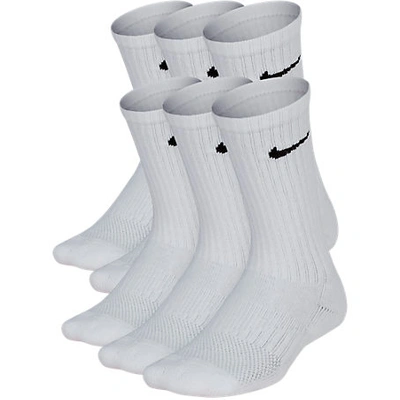 Shop Nike Kids' 6-pack Crew Socks In White