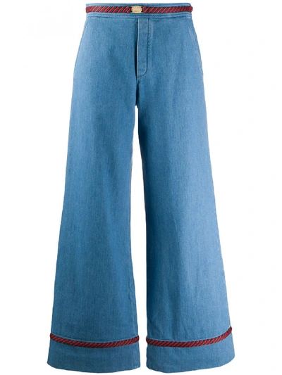 Shop Gucci Denim Wash Light Jeans In Blue