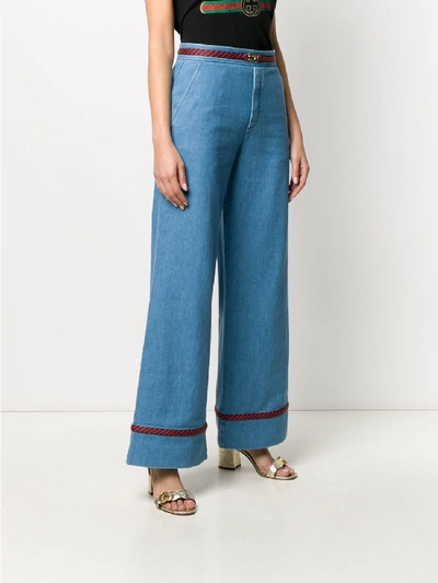 Shop Gucci Denim Wash Light Jeans In Blue