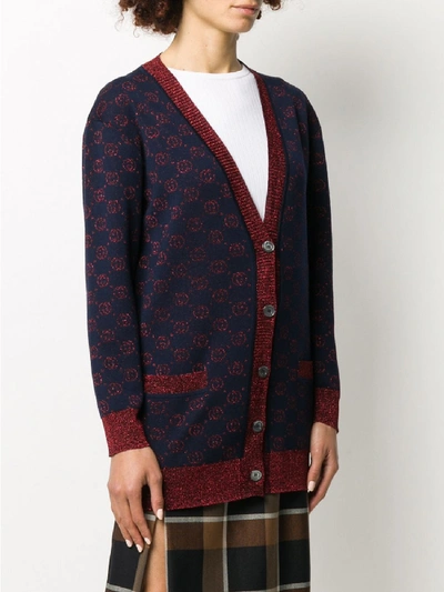 Shop Gucci Fine Wool Cardigan In Red