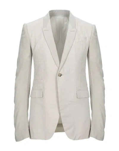 Shop Rick Owens Suit Jackets In Beige