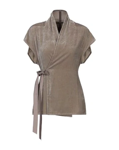 Shop Rick Owens Blouse In Grey