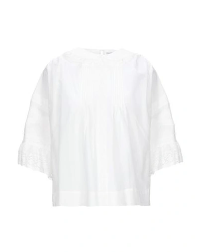 Shop High By Claire Campbell Blouses In Ivory