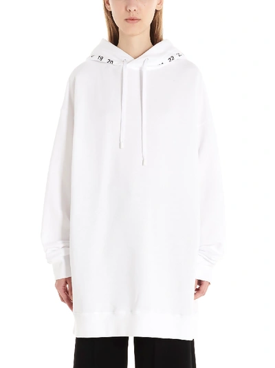 Shop Maison Margiela Numbers Hoodie In White
