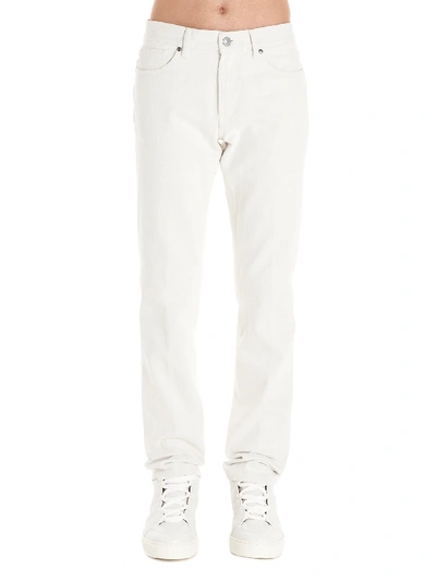 Shop Ermenegildo Zegna Jeans In White