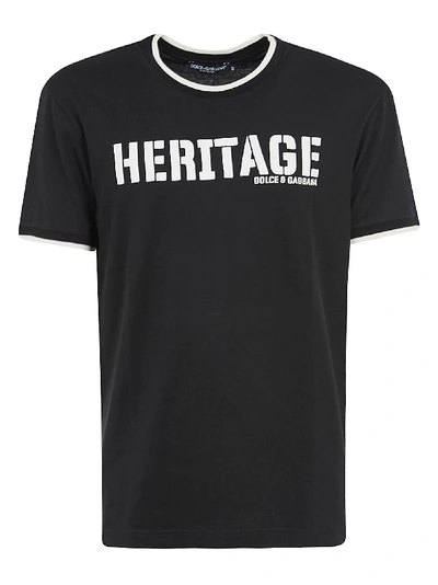 Shop Dolce & Gabbana Heritage T-shirt In Black