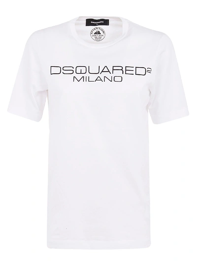 Shop Dsquared2 Classic Printed T-shirt In White