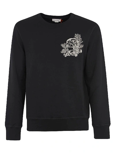 Shop Alexander Mcqueen Skull Detail Sweatshirt In Black