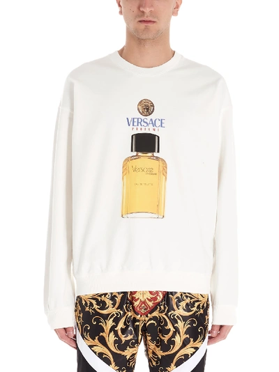 Shop Versace Profumi Sweatshirt In White