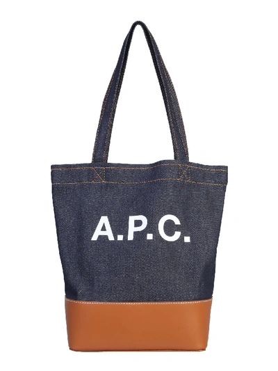 Shop Apc Small Axelle Bag In Denim