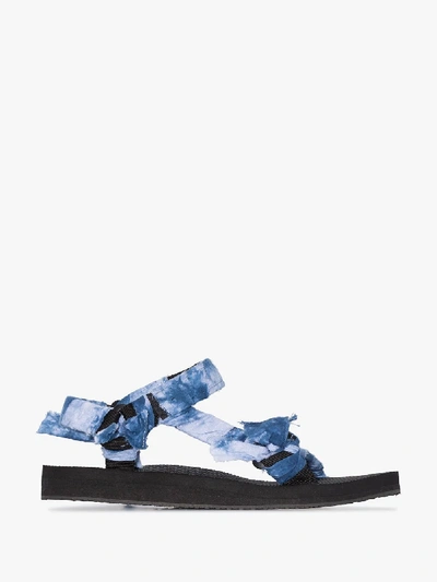 Shop Arizona Love Blue Bandana Knotted Flat Sandals