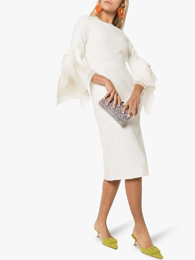 Shop Roksanda Ronda Origami Sleeve Dress In White