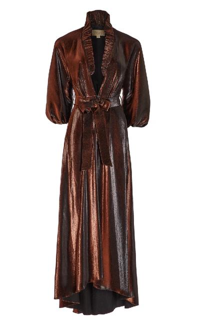 Shop Temperley London Moon Garden Coat, Bronze-uk8