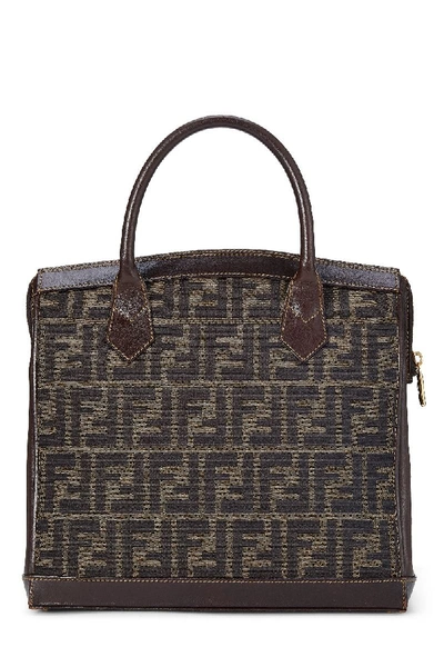 Pre-owned Fendi Brown Zucca Canvas Top Handle Handbag