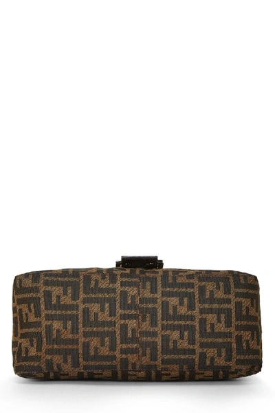 Pre-owned Fendi Brown Zucca Canvas Mama