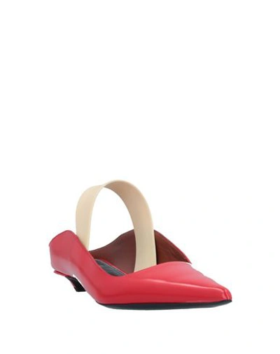Shop Proenza Schouler Woman Ballet Flats Red Size 7.5 Soft Leather