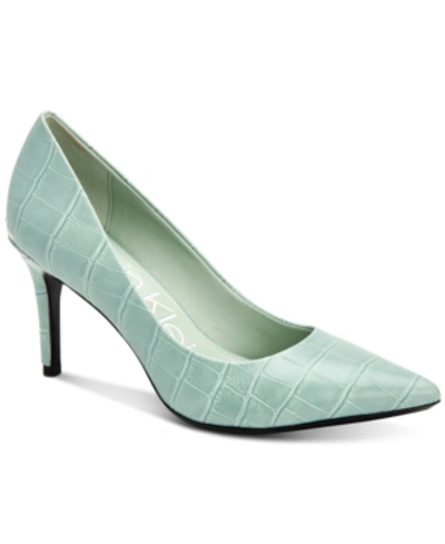 Shop Calvin Klein Gayle Pumps Women's Shoes In Petal Green