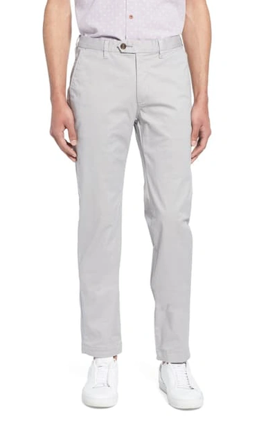 Shop Ted Baker Seenchi Slim Fit Chinos In Lt-grey
