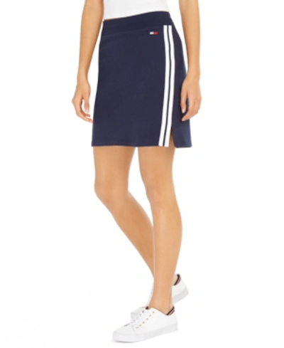 Shop Tommy Hilfiger Sport French Terry Skirt In Navy
