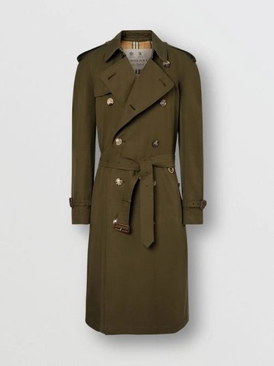Shop Burberry The Westminster Heritage Trench Coat In Dark Military Khaki