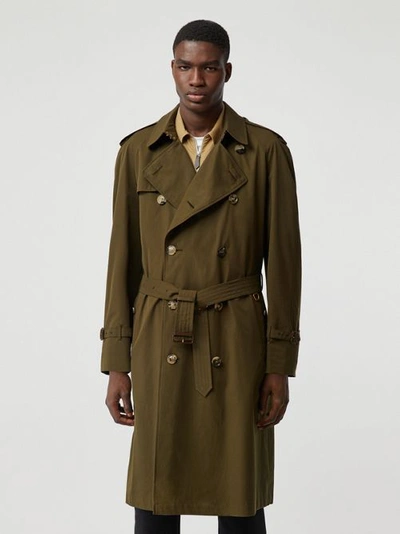 Shop Burberry The Westminster Heritage Trench Coat In Dark Military Khaki