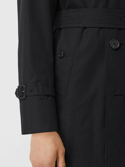 Shop Burberry The Short Chelsea Trench Coat In Black