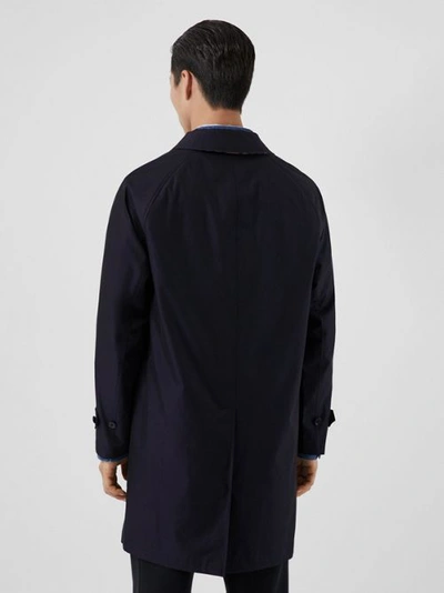 Burberry Camden Coat In Blue Carbon