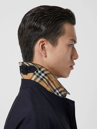 Burberry Camden Coat In Blue Carbon