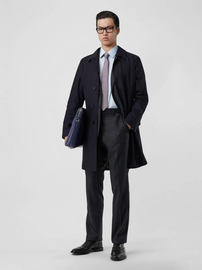 Burberry Camden Coat In Blue Carbon