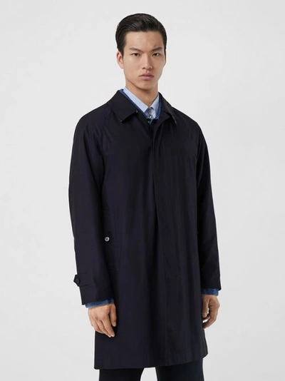 Burberry Camden Coat In Blue Carbon