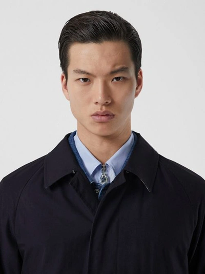 Burberry Camden Coat In Blue Carbon