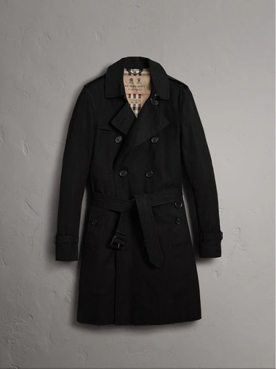 Shop Burberry The Sandringham – Long Trench Coat In Black