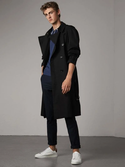 Shop Burberry The Westminster – Extra-long Trench Coat In Black