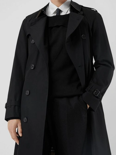Shop Burberry The Long Chelsea Heritage Trench Coat In Black