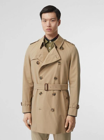 Shop Burberry The Short Wimbledon Trench Coat In Honey