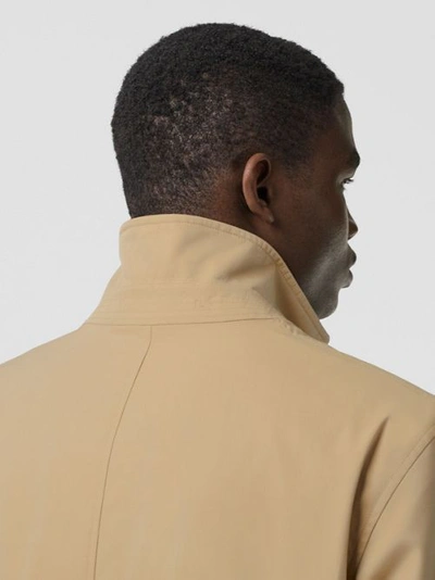 Shop Burberry Cotton Gabardine Lab Coat In Honey