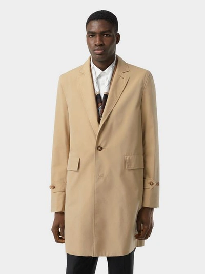 Shop Burberry Cotton Gabardine Lab Coat In Honey