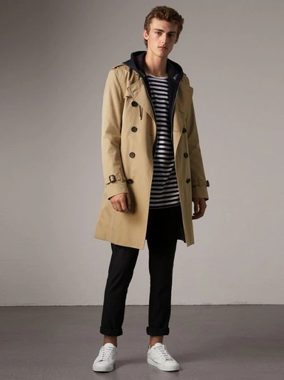 Shop Burberry The Kensington – Long Trench Coat In Honey