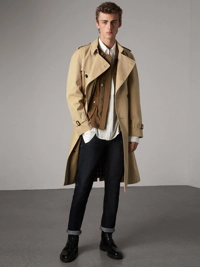 Burberry The Westminster – Extra-long Trench Coat In Honey | ModeSens