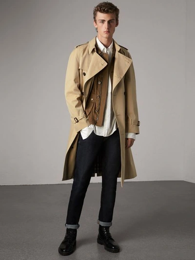 Shop Burberry The Westminster – Extra-long Trench Coat In Honey