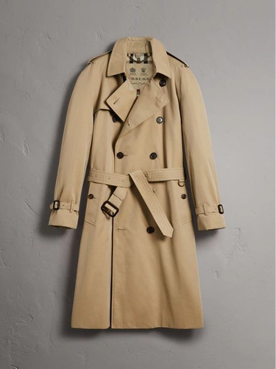 Shop Burberry The Westminster – Extra-long Trench Coat In Honey