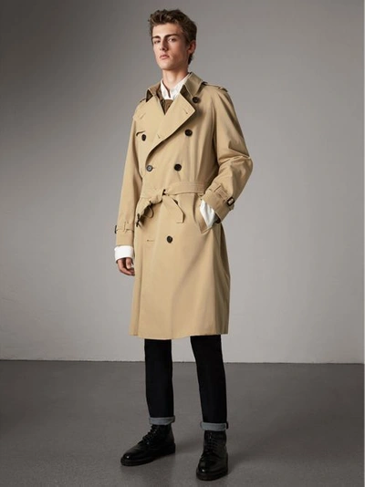 Shop Burberry The Westminster – Extra-long Trench Coat In Honey