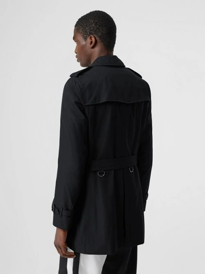 Shop Burberry The Sandringham – Mid-length Trench Coat In Black