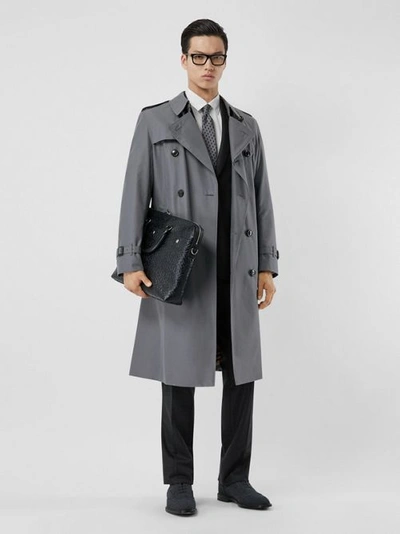 Shop Burberry The Long Chelsea Heritage Trench Coat In Mid Grey