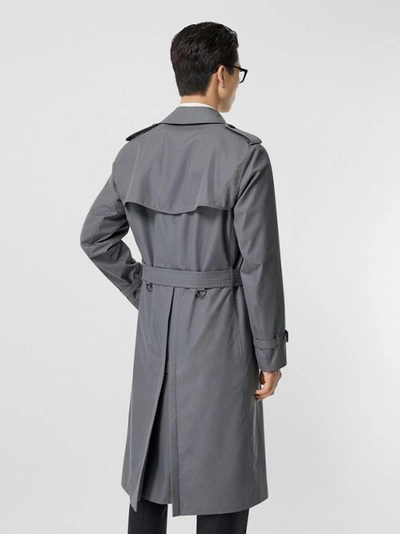 Shop Burberry The Long Chelsea Heritage Trench Coat In Mid Grey