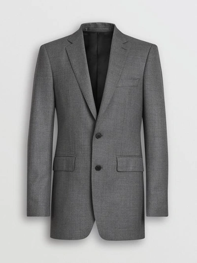 Shop Burberry Classic Fit Sharkskin Wool Suit In Mid Grey Melange