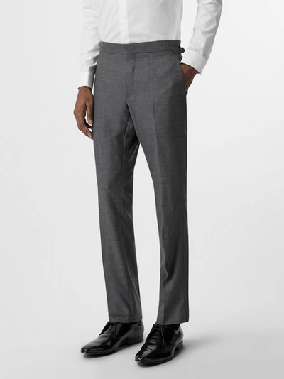 Shop Burberry Classic Fit Sharkskin Wool Suit In Mid Grey Melange